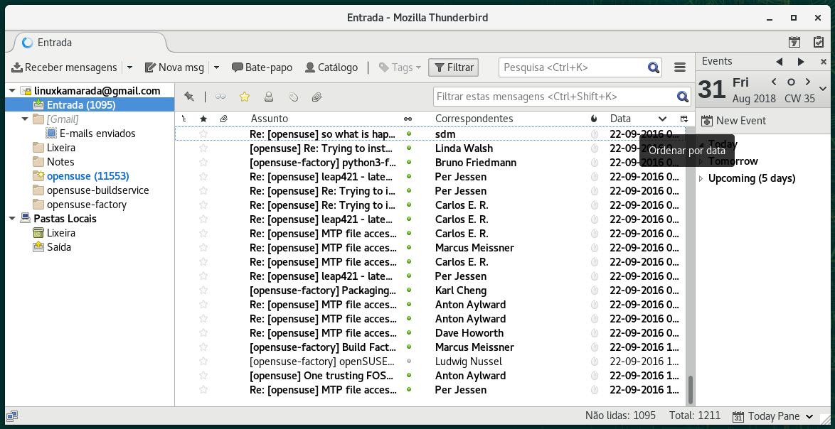 configure thunderbird for gmail