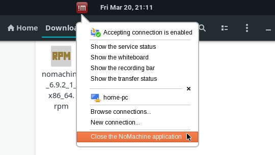 start nomachine server on linux