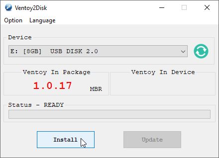 instal Ventoy 1.0.93